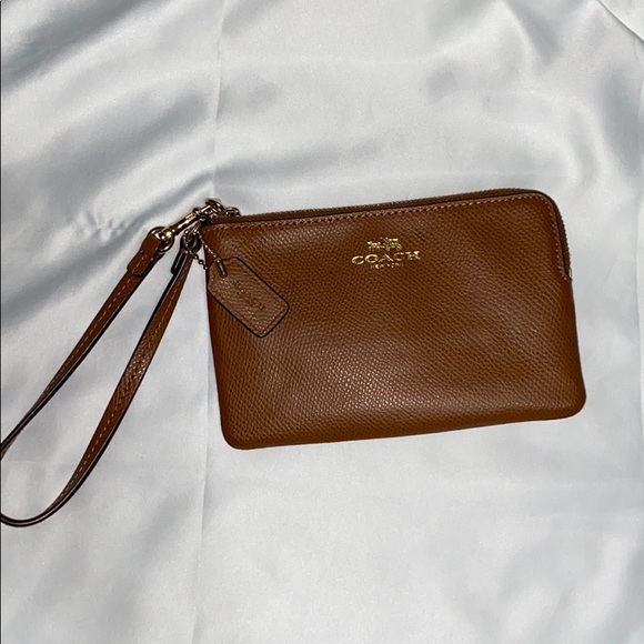 Coach Handbags - Coach New York Brown Leather Wristlet